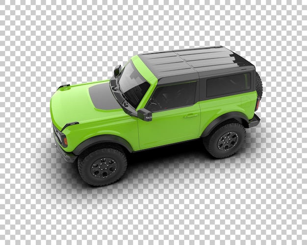 รถ SUV สมจริงแยกจากพื้นหลัง ภาพเรนเดอร์ 3 มิติ