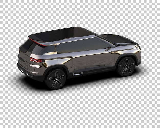 รถ SUV สมจริงแยกจากพื้นหลัง ภาพเรนเดอร์ 3 มิติ