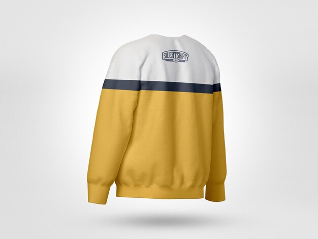 Premium PSD | Realistic sweater mockup back view