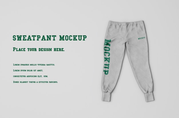 PSD realistic sweatpants mockup