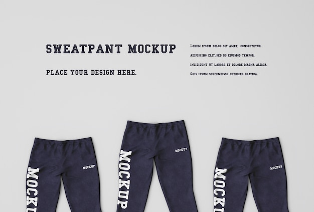 PSD realistic sweatpants mockup