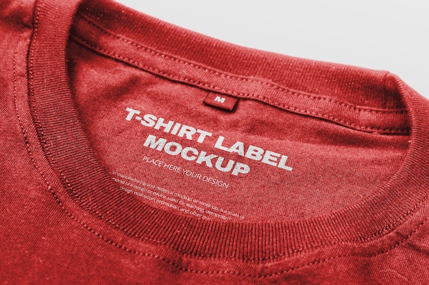 Realistic t-shirt label mockup