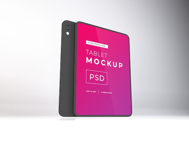 Realistic tablet device mockup template