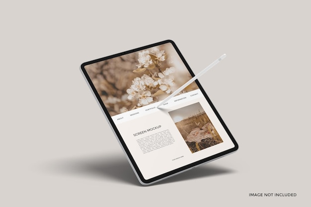 Creatore di scene mockup realistiche per tablet