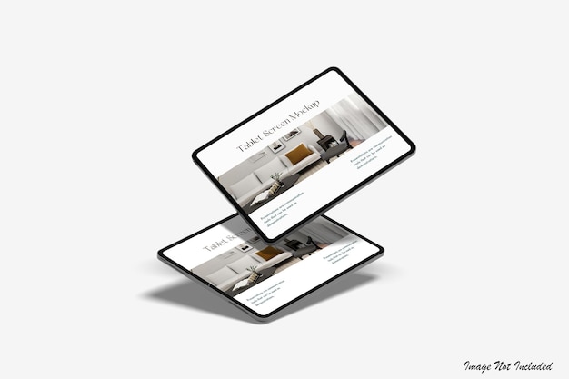 Schermo del tablet realistico mockup premium psd