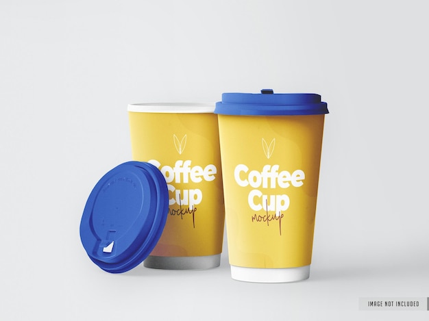 PSD realistico mockup di tazza di caffè da asporto