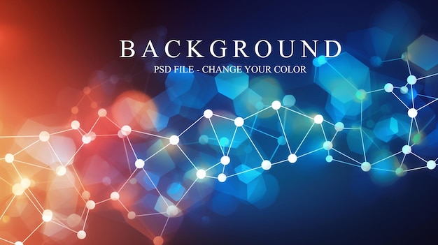 PSD realistic technology particle background