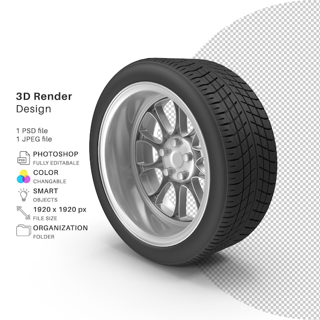 PSD realistic tire