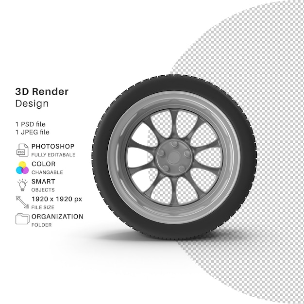 PSD realistic tire