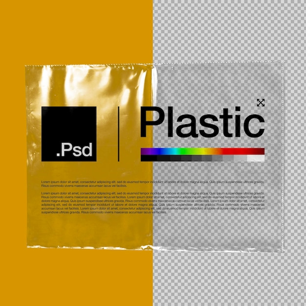 Mockup di plastica trasparente realistico