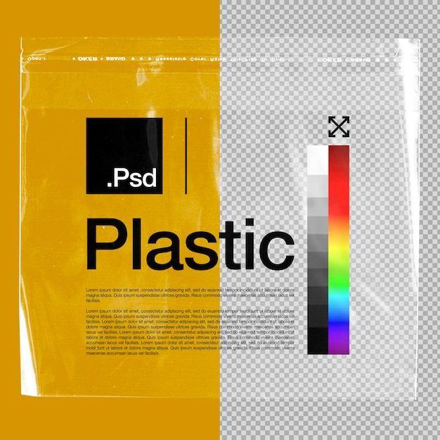 PSD realistic transparent plastic mockup