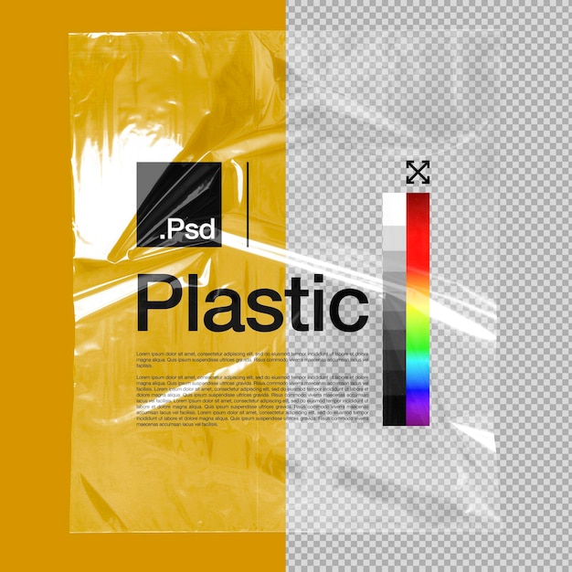 PSD realistic transparent plastic mockup