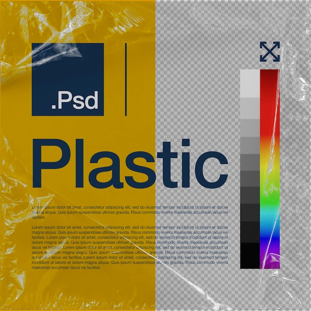 PSD un modello realistico di plastica trasparente