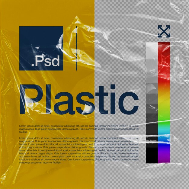 PSD realistic transparent plastic mockup