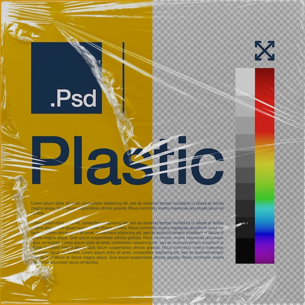 PSD realistic transparent plastic mockup