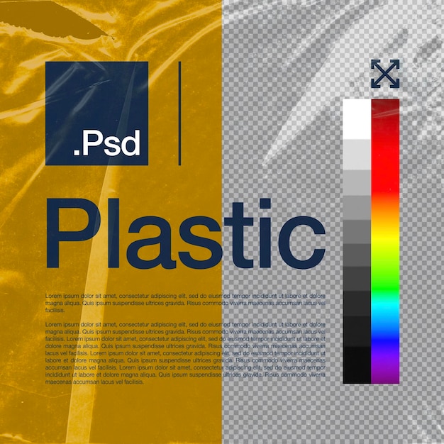 PSD un modello realistico di plastica trasparente