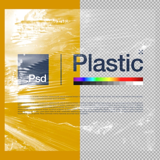 PSD un modello realistico di plastica trasparente