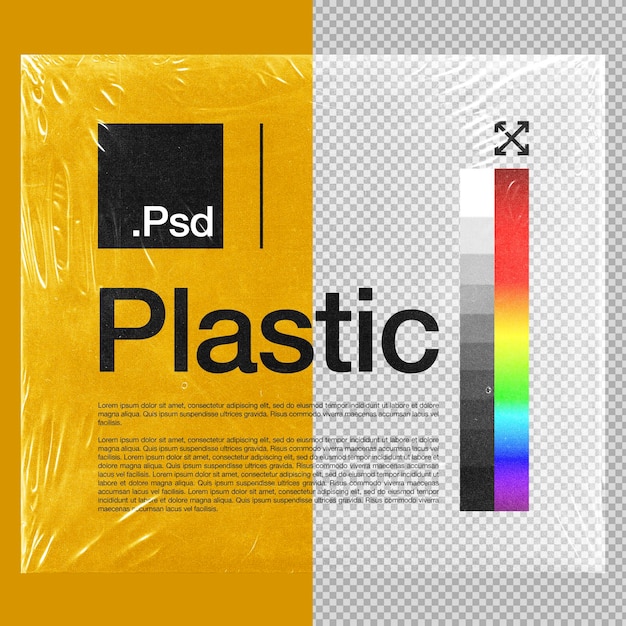 Realistic transparent plastic mockup