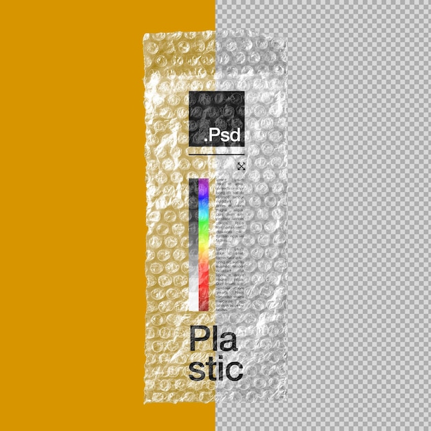 Mockup di plastica trasparente realistico