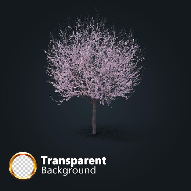 Realistic tree transparent with an isolated image of single isometric tree png