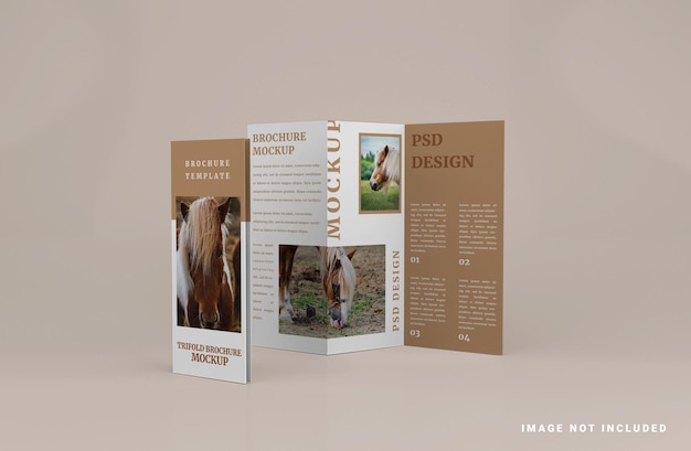 Modello di mockup di brochure a tre ante realistico