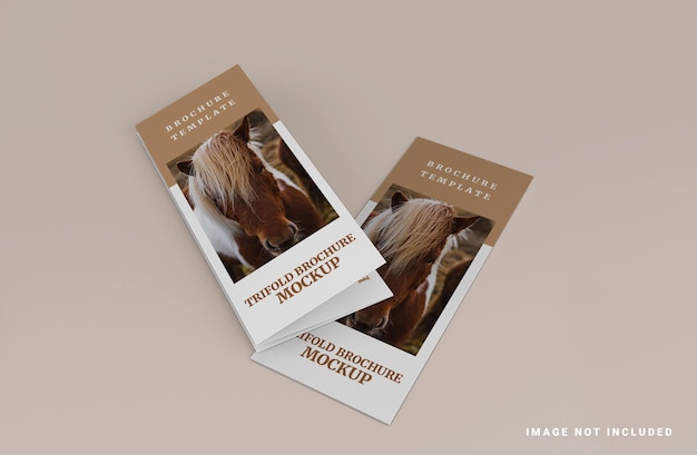 Modello di mockup di brochure a tre ante realistico