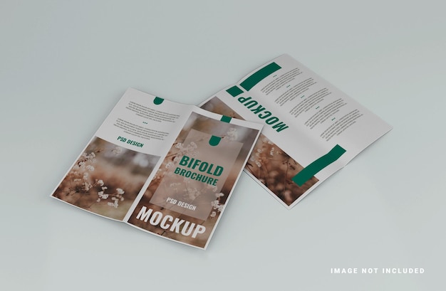 Realistic trifold brochure mockup template