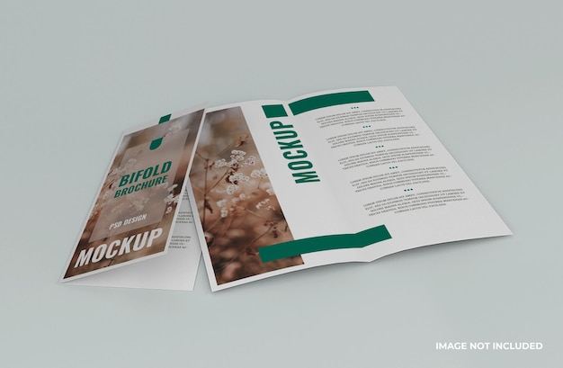 PSD realistic trifold brochure mockup template