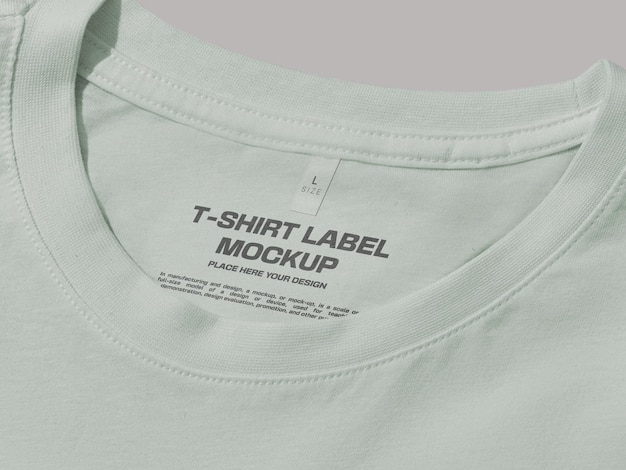 PSD realistic tshirt label mockup