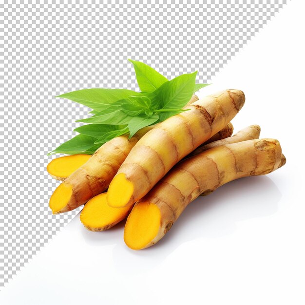 PSD realistic turmeric isolated on transparent background