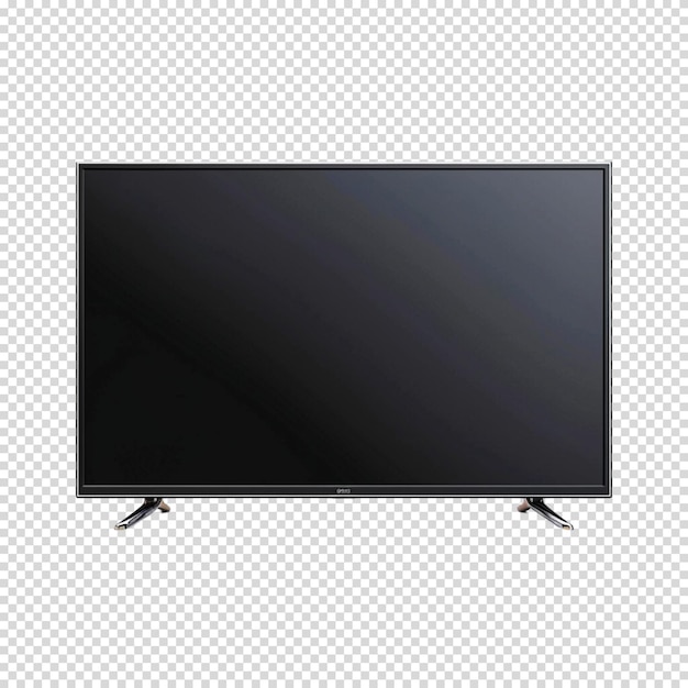 Realistic tv screen isolated on transparent background