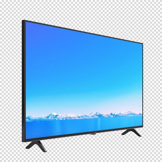 PSD realistic tv screen isolated on transparent background