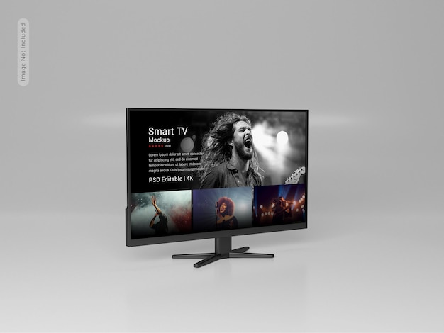 realistic tv screen. modern television led panel