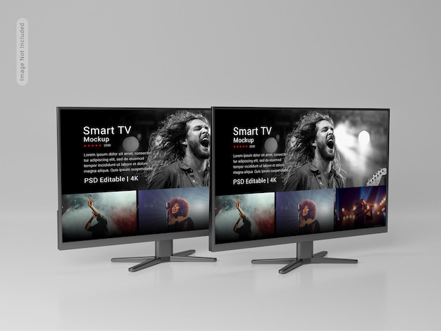 Realistic tv screen. modern television LED panel