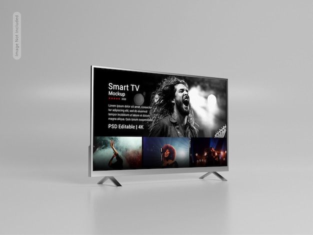 PSD realistic tv screen. modern television led panel