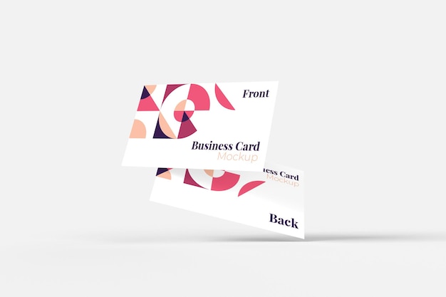 Realistic useful and stylish business card mockup