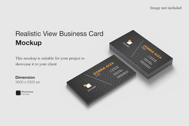 PSD realistic view business card mockup
