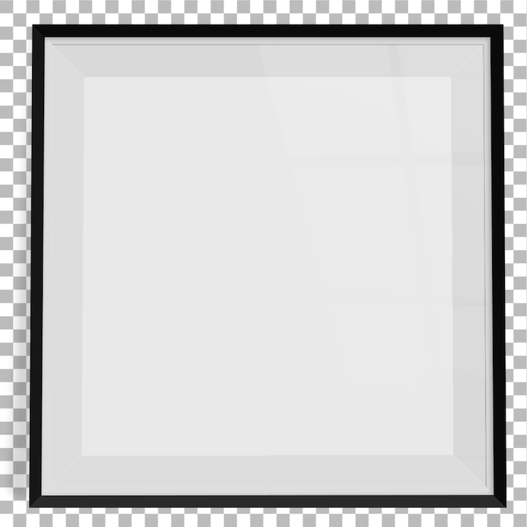 PSD realistic view various photo frame against plain background