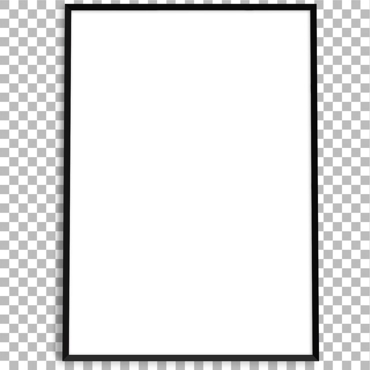 PSD realistic view various photo frame against plain background
