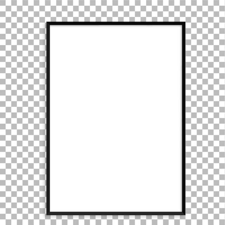 PSD realistic view various photo frame against plain background