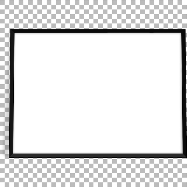 realistic view various photo frame against plain background