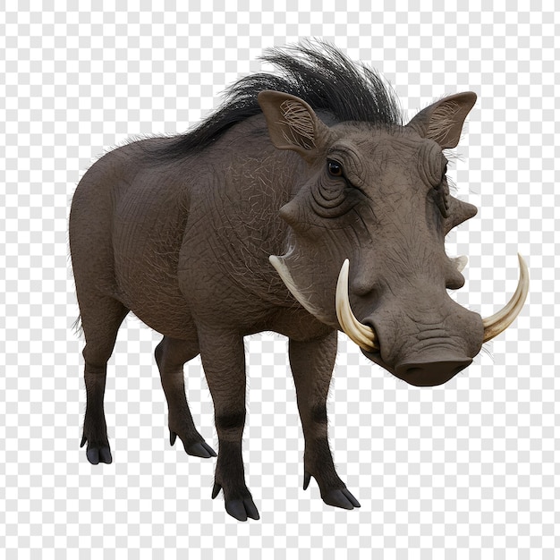 realistic warthog illustration