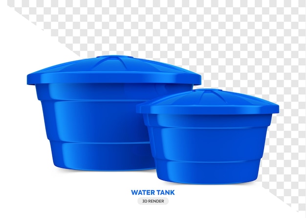 PSD realistic water tank 3d render