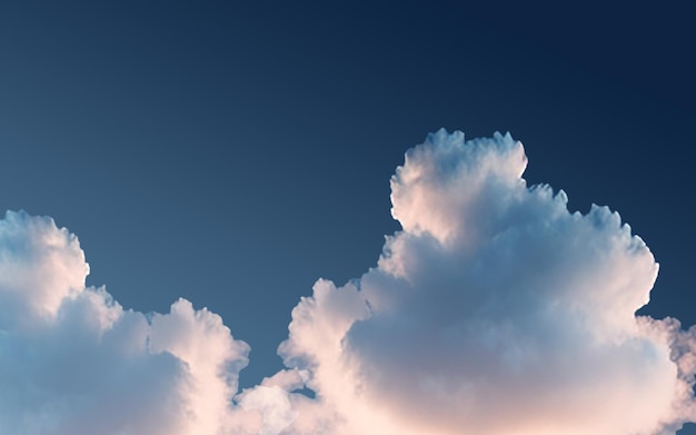 Realistic white cloud background