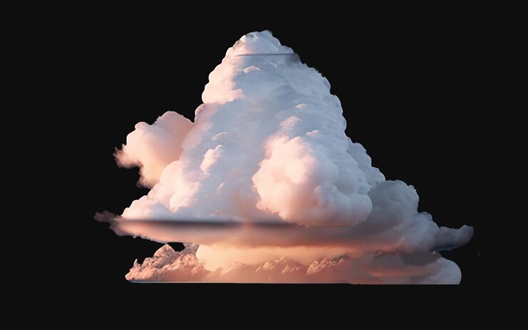 PSD realistic white cloud background