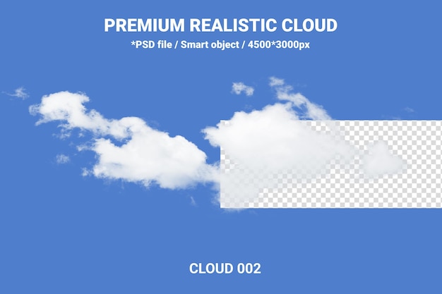 Realistic white cloud design rendering isolated