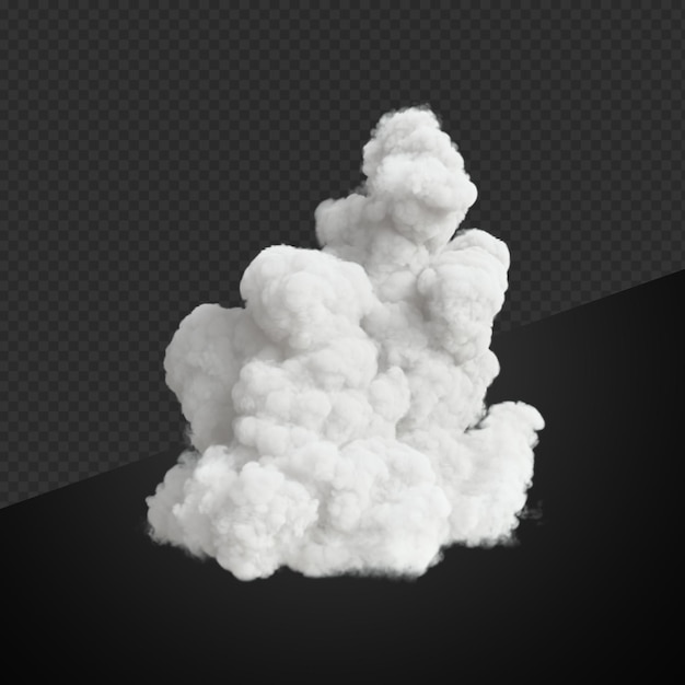 PSD realistic white clouds smoke effect illustration 3d rendering