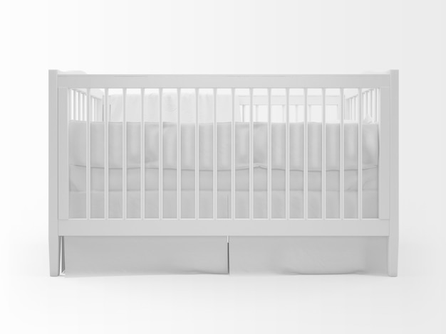 realistic white cradle isolated on white