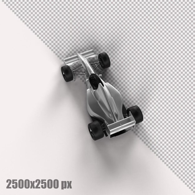 PSD 3 d レンダリングで現実的な白いフォーミュラ 1 車