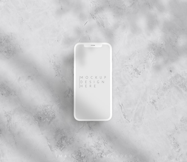 PSD realistic white smartphone mockup